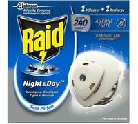 0.02 RAID Diffuseur Night and Day Moustiques 240h