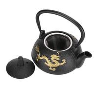 0.3L Classique Mini Fer Bouilloire Imitation Style Japonais Rétro en Fonte Multifonction Théière Service À Thé pour la Maison Hôtel Restaurant Décoration de la Maison Or Dragon
