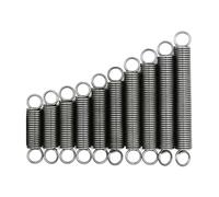 0.6 mm x 5 mm x 50 mm, Ressort de tension avec double crochet en O, ressort d'extension en acier, lot de 10