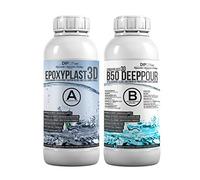0,75 KG Résine époxy EpoxyPlast 3D B50 DEEP POUR, Ultra Diamond Clear, Résistance UV maximale, River Table, Bijoux, Coulage, Apparence limpide, autonivelante, sans bulles, Durcit comme le verre