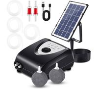 0.8W Pompe Solaire Fontaine Bassin 1.2L/H | Kit 4 Jets avec Panneau | Pour Étang, Cascade Jardin | Écologique