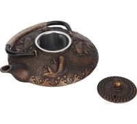 0.9L Retro Iron Elegant Kettle Household Handle Water Tea Pot Collection with Lid