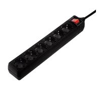 Hama Bloc multiprises 45° 6 sorties avec interrupteur 1,4 m 230 V noir - pack de 15