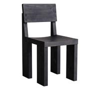 001 Chaise de Salle à Manger en Pin Noir