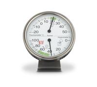 Hama Thermomètre et hygromètre Tahiti Ø 11 cm argent