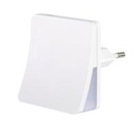 Hama Veilleuse LED 'Edge' avec Capteur de Luminosité - LED pour la chambre d'enfants, lampe de nuit ou d'orientation pour couloir et cave, éclairage d'ambiance, Fiche Euro pour Prise Murale - Blanc