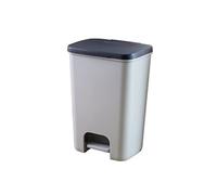 CURVER ESSENTIALS 20L Poubelle a pédale, anthracite/argenté 00759-686