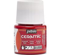 [025-024] Pébéo Flacon 45 ml peinture CERAMIC faïence et multi support ROUGE ...