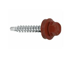 03130535 Lot de 250 vis autoperceuses 4,8 х 35 mm RAL 3009 Rouge oxyde