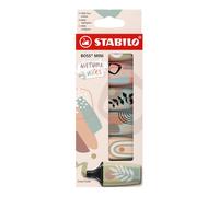 STABILO Surligneur BOSS Mini Naturevibes – 6 couleurs naturelles – Étui carton de 6
