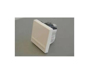 073040 Poussoir modulaire 2 modules 1 poste 6A blanc mat