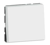 073042 Poussoir inverseur à voyant 2 modules blanc mat 6A 250V