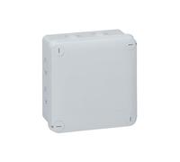 Legrand Boîte de dérivation Plexo 092024 – 105×105×55 mm IP55, pré-estampée, 7 entrées, gris