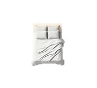 0Bed Zer0bed, Drap Housse pour lit Double Couleur Unie, 100% Coton, 260 x 290, Blanc, Drap Plat, 1 pièce (Drap Dessus Uniquement)