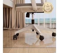 1,0 mm Tapis de sol dur rond en PVC épais, protecteur de tapis transparent pour chaise de bureau, parquet, décoratif, anti-poussière, anti-bruit, tapis de chaise pour la maison, taille 100*200cm (39,4