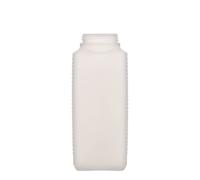 1.000 ml bouteille à large col, rectangulaire, plastique HDPE, naturel, ouverture : DIN 60 EPE