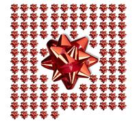 1 000 nœuds cadeaux autocollants, petits nœuds décoratifs pour Noël et les anniversaires, nœuds décoratifs, Ø 5 cm, rouges