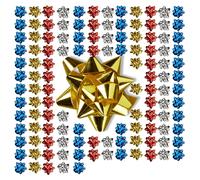 1 000 nœuds cadeaux autocollants, petits nœuds décoratifs pour Noël et les anniversaires, nœuds décoratifs, Ø 5 cm, multicolores