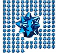 1 000 nœuds cadeaux autocollants, petits nœuds décoratifs pour Noël et les anniversaires, nœuds décoratifs, Ø 5 cm, bleus