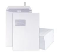 1.000 pièces Enveloppes - Enveloppe d'expédition C4 avec fenêtre - 229x324 mm - Enveloppes - blanc - fermeture adhésive Haftfix - Enveloppes - Papier