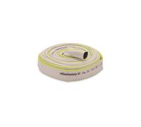 Ø 1 1/2" - 38 mm, 30 m - Tuyau plat | Tuyau de chantier | Tuyau industriel | Caoutchouc synthétique, blanc avec vert, 10 bar, -20 °C à +60 °