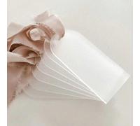 1/10/20 pièces Cartes de place en acrylique vierges de style tente, étiquettes de bagages en forme d'arche, cartes de siège en acrylique givré vierges sans ruban, cartes de guide pour invités de maria