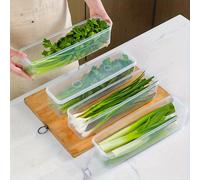 1-10 pack de boîtes rectangulaires empilables hermétiques - conservateur d'herbes et boîte-repas Bento | Compatibles congélateur et micro-ondes, couvercles verrouillables | Organisateur de réfrigérate
