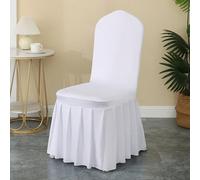 1/10 pièces Ensemble de housses de chaise plissées multicolores en spandex, douces et durables, haute élasticité, amovibles, rénovation de vieilles chaises, housses de chaise, housses de chaise de sal