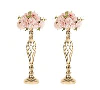 1/10 pièces Ensemble décoratif floral multifonction en métal doré et support de bougie, convient pour les mariages, les fêtes, les banquets, les événements, la décoration de restaurants et d'hôtels pe