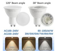 1-10 pièces Foco GU10 ampoule de projecteur AC220V 110V éclairage LED 3W 5W 6W 7W 8W 9W peut remplacer la lampe halogène 50W Lampara Led AC100-240V