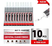 1-10 pièces Loolifl B-7000 Super Glue, matériaux de sécurité, résine époxy, réparation de téléphone portable, écran tactile, bijoux, artisanat, adhésif liquide 15ml 25Ml-B7000-1Pc