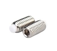 1-10 pièces M2-M16 acier inoxydable empreinte hexagonale creuse vis de réglage avec embout en caoutchouc, M6x10-4x1mm(10 pièces)