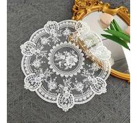 1/10 pièces Nappe de table en dentelle vintage ajourée avec motif floral au crochet - Parfaite pour la résistance à la chaleur, le couvercle anti-poussière de la friteuse à air et la décoration de la 