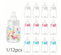 1/12 pièces Pots à bonbons en forme de tétine créatifs, boîtes à bouteilles de tétine miniatures avec couvercles pour baby shower, petits conteneurs de rangement d'articles, boîtes de rangement cadeau