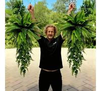 1/2/3/4/6 pièces Herbe persane de printemps de 30 pouces, palmier tropical artificiel de haute qualité élégant et réaliste avec de grandes feuilles vertes, convient pour la décoration intérieure/extér