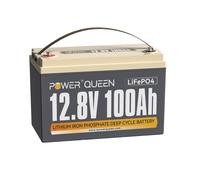 Power Queen Batterie Lithium 12V 100Ah LiFePO4 BMS 100A Pour Off-Grid Solaire