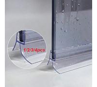 1/2/3/4 pièces Bande d'étanchéité pour écran/portes de douche de 100 cm/39,37 pouces pour un écart de 0,16-0,24 po/4-6 mm, bande d'étanchéité de douche pour verre droit jusqu'à 23 mm, bande d'étanchéi