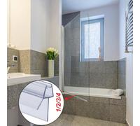 1/2/3/4 pièces Bande d'étanchéité pour paroi de douche 90 cm/35,4 pouces pour verre de 4-6 mm/0,16-0,24 pouces, bande d'étanchéité pour porte de douche pour verre droit jusqu'à 23 mm (0,91 po) d'écart
