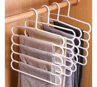1/2/3/5/6/10pcs Cintre multifonction pour pantalons, porte-écharpes et cravates, étagère de rangement pour pantalons domestiques, convient pour les armoires de chambre, les armoires de rangement, l'or