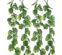 1/2/3/5/8/10 pièces Feuilles de Monstera artificielles, lierre suspendu artificiel, guirlande de feuillage tropical artificiel, décoration parfaite pour la maison, le bureau et les événements, ne se f