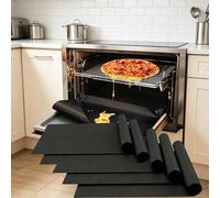 1/2/3/5 pièces Ensemble de revêtement de fond de four réutilisable, convient pour le four électrique, le four à gaz, le grille-pain, le micro-ondes, le gril, anti-adhésif et facile à nettoyer 3 PCS (3