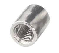 1/2/3/5pc M8 M10 M12 M14 304 Acier Inoxydable Étendre Longue Longueur Écrou De Couplage Rond Connecteur Manchon Joint Tubulaire(M10x20x25-1pcs)