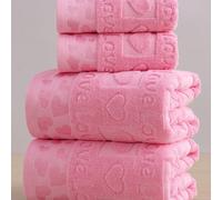 1/2/3/9 pièces en option. Cœur d'amour en jacquard de pur coton, 1 pièce serviette de bain/ou 1 pièce serviette de toilette en tissu éponge 100% coton, serviette de couple confortable/serviette de bai