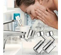 1/2/3 pièces Accessoires de robinet de cuisine rotatifs, aérateur de robinet d'évier rotatif à grand angle, double fonction, double débit, tête de pulvérisation, buse de robinet, accessoires de lavage
