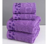 1/2/3 pièces en option, Cœur d'amour en jacquard de pur coton, 1 pièce Serviette de bain/Ou 1 pièce Serviette de salle de bain 100% coton éponge Tissu doux et confortable pour couple/Serviette de bain