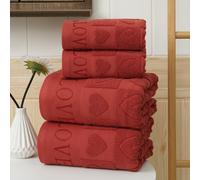 1/2/3 pièces en option, serviette de bain en pur coton jacquard cœur d'amour (fine et légère) 100% coton / ou serviette de bain, serviette de maison romantique, pratique pour les voyages, cadeau de co