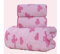 1/2/3 pièces en option, serviette de bain jacquard avec nœud en forme de cœur en option/serviette en option en polaire de corail douce et à séchage rapide, serviette de visage et de main ou ensemble d