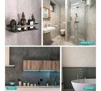 1/2/3 pièces Ensemble [Gain de place | Pas de perçage requis] Grand panier de douche mural à grande capacité | Installation sans perçage, gain de place, facile à installer | Étagère de rangement suspe