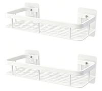 1/2/3 pièces [Gain de place | Pas de perçage requis] Étagère de douche murale de grande capacité | Installation sans perçage, gain de place, facile à installer | Étagère flottante pour salle de bain e