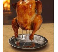 1/2/3 pièces Grille de rôtissage de poulet en acier inoxydable épaisse, Plateau de dinde antiadhésif en acier au carbone, Convient pour Pâques, Mariage, Fête argentAcier inoxydable